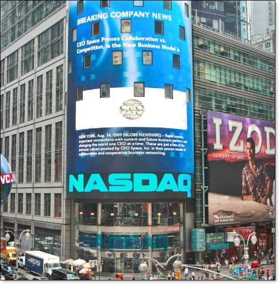 CEOSpace  on Wall Street